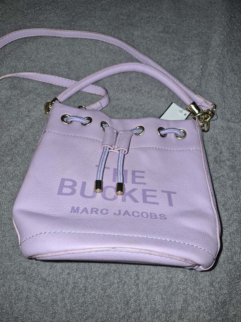 The Leather Bucket Bag Wisteria Purple